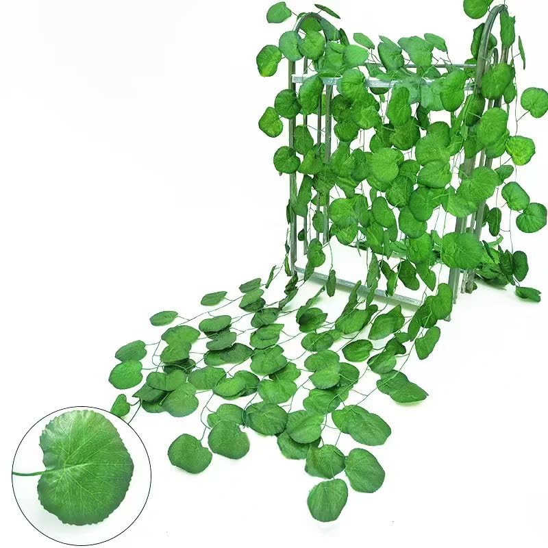 Begonia Leaf Artificial Vines - 12 Pack 86Ft Faux Greenery for Home & Event Decor