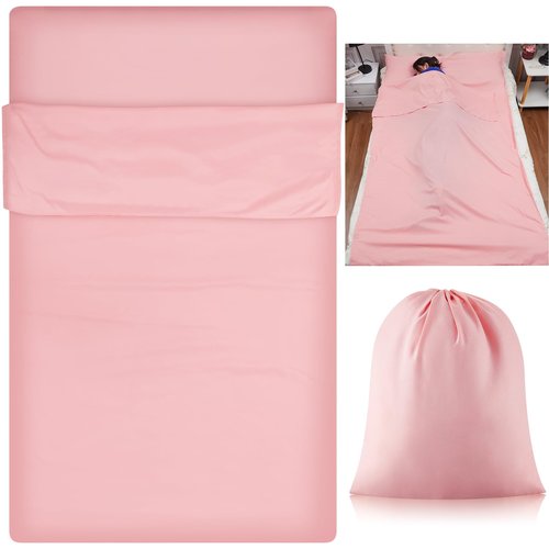 Irenare Self Tan Sleep Sack Reusable Body Self Tanners Lightweight Breathable Tanning Sleeping Sac for Bed Travel Sleeping Bag (Pink)