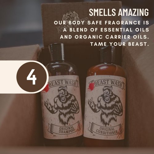Johnny Slicks Shampoo - Hydrating & Volumizing Formula with Organic Oils - 8 oz | Rugged Scent