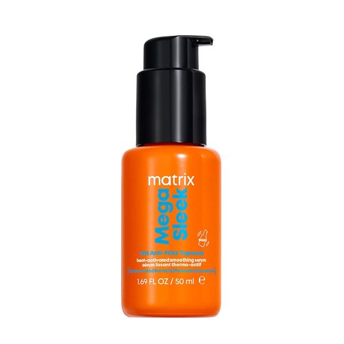 Matrix Mega Sleek 96H Anti-Frizz Serum - Humidity Resistant Heat Protection for All Hair Types