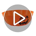 Halloween Pumpkin Candy Bowl - Large Orange Snack Dish & Fruit Plate