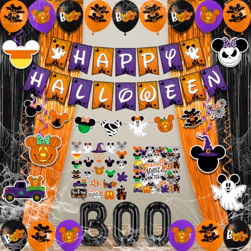 Halloween Party Decorations Bundle with Balloons, Banners & Photo Props