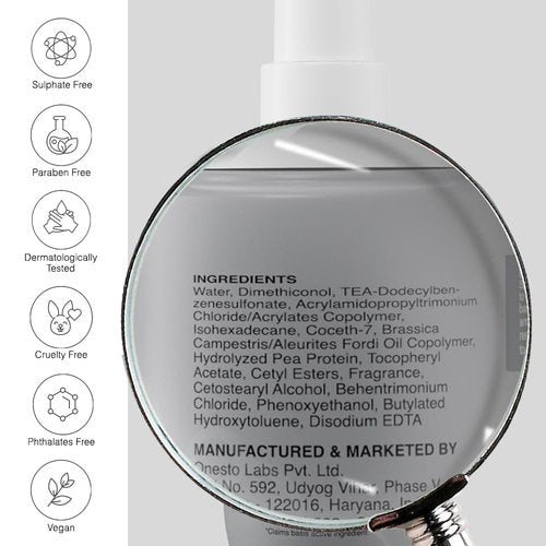 Bare Anatomy Heat Protection Spray Serum - Frizz Control for 24 Hours | Enriched with Vitamin E & Veg Keratin | 5.2 Fl Oz