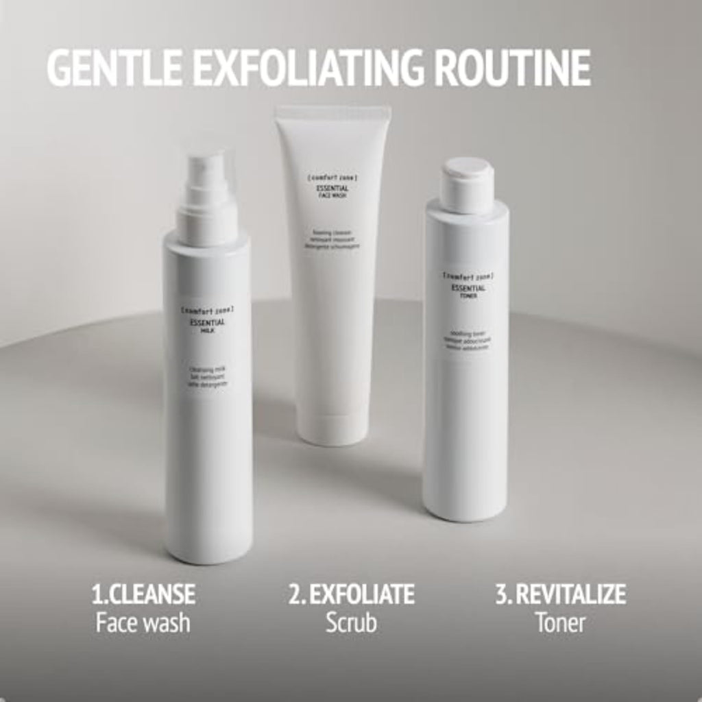 [ comfort zone ] Essential Scrub, Illuminating Refining Exfoliator, Removes Impurities, Minimizes Pores, Smooths Skin, Clean Beauty, Vegan, Made in Italy, Silica Particles, Jojoba Spheres, 2.02 Fl Oz