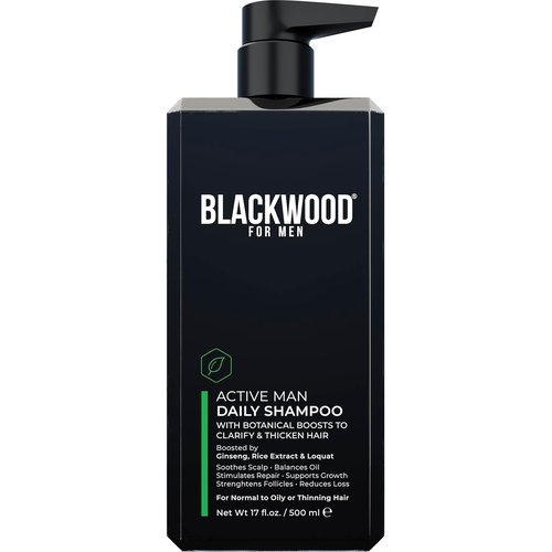 Blackwood For Men Active Man Daily Shampoo - Thickening & Clarifying Formula for Oily Hair - 17oz