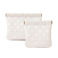 Duleylv 2 PCS Makeup Bag for Purse Waterproof Small Cosmetic Bag Portable Purse Organizer Pouches for Coin Lipstick Jewelry Practical Pouches for Purse for Women White