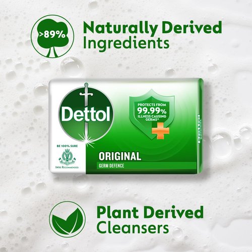 Dettol Original Germ Protection Bathing Soap bar, 150gm (Pack of 5)