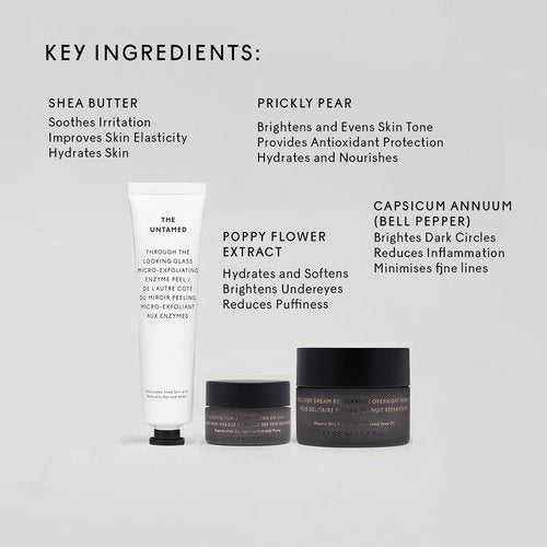 Untamed Weekly Kit - Complete Facial Skin Care Set for Hydration, Even Skin Tone & Wrinkle Reduction