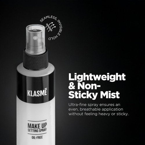 Klasme Makeup Setting Spray - Hydrating Hyaluronic Acid Formula | Alcohol-Free, Long-Lasting Matte Finish | 4.05 fl oz