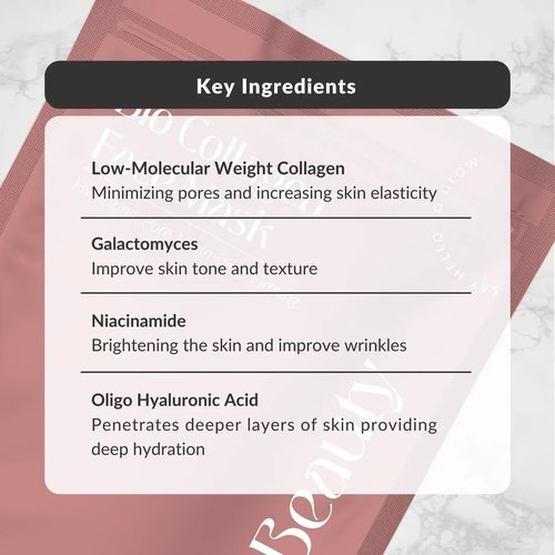 COCOBEAUTY Bio-Collagen Neck Mask - Hydrogel Anti-Aging Neck Patches for Firming & Hydration (4 Pcs)