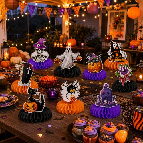Halloween Party Decorations 9-Piece Indoor Table Centerpieces - Spooky Character Set