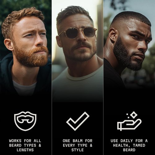 Striking Viking Beard Balm for Men - Leave in Beard Conditioner - Styling Balm Made with Naturally Derived Beard Butter, Argan & Jojoba Oils (2 Ounce (Pack of 1), Blue Ocean)