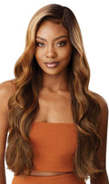Outre LACEFRONT COLORBOMB Long Body Wave Exclusive Salon-Designed Blonde Shades Pre-Plucked Soft Swiss Lace Natural Baby Haur Heat Resisitant Synthetic - KIMANI (3DRFFBTRBL)