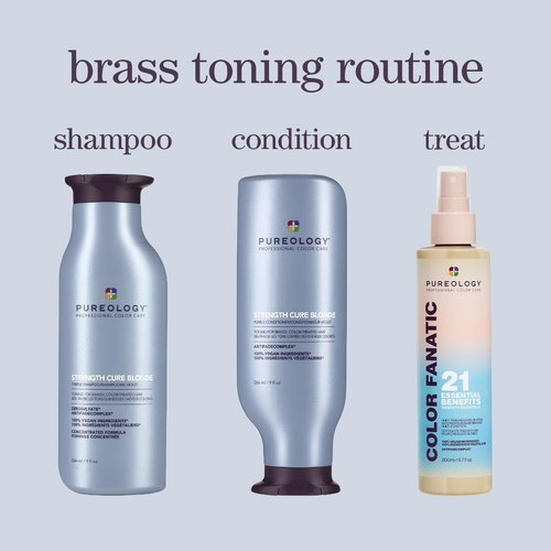 Pureology Strength Cure Blonde Shampoo & Conditioner Set - Nourishing Care for Blonde & Lightened Hair
