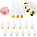 Blulu 12 Pieces Wax Tips for Nail Rhinestone Picker Tool Rhinestones Replacement Diamond Painting Head Tips Dotting Pen to Pick up Gem Jewelry, Replacement Wax Head Accessories(White)