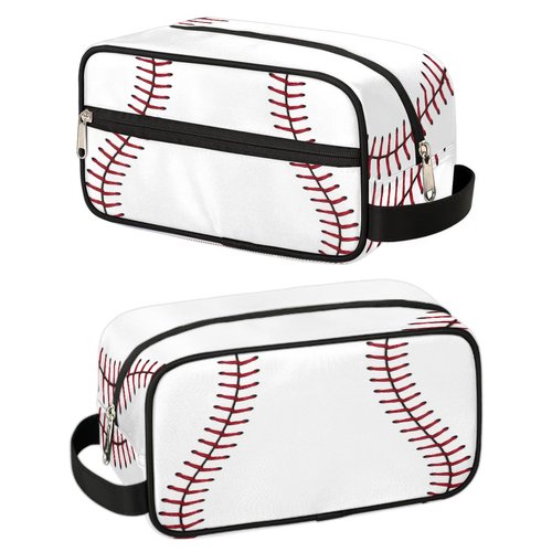 SinSenMa Baseball Hanging Toiletry Bag,Travel Hygiene Kits for Boys Mens,Waterproof Makeup Carry-on Bags,Cosmetic Bag,TSA Approved Shave Dopp Kit for Toiletries Shower Bathroom Accessories Gifts