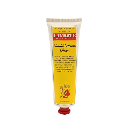 Layrite Deluxe Liquid Cream Shave - Smooth Shaving Experience for All Skin Types | 4 oz