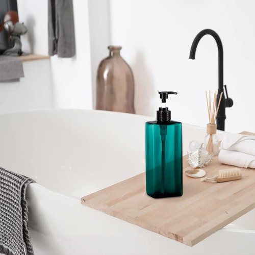 Shower Pump Bottles, Yebeauty 2pcs 17oz 500ML Refillable Pump Bottle Lotion Soap Dispenser Liquid Container Plastic Soap Dispenser for Shampoo Kitchen,Bathroom Body Wash, Sea Green