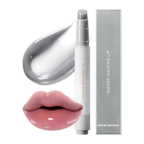 Nature Republic Honey Melting Lip Plumping - Moody Plump Hydrating Gloss | 12 Gray, Volumizing Formula, Sheer Tint
