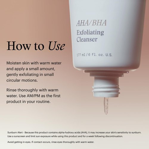 SkinMedica AHA/BHA Exfoliating Face Wash (NEW PACKAGING),Gentle Facial Exfoliating Scrub with Jojoba Oil for Smoother, Radiant Skin - Helps Improve the Appearance of Skin Tone & Texture (6 Fl Oz)