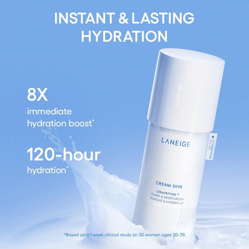 LANEIGE Water Bank Blue Hyaluronic Cream - Hydrating Korean Face Moisturizer with Squalane & Ceramide
