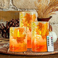 Fall Flameless Candles with Maple Leaves - LED Flickering Candles for Autumn & Thanksgiving