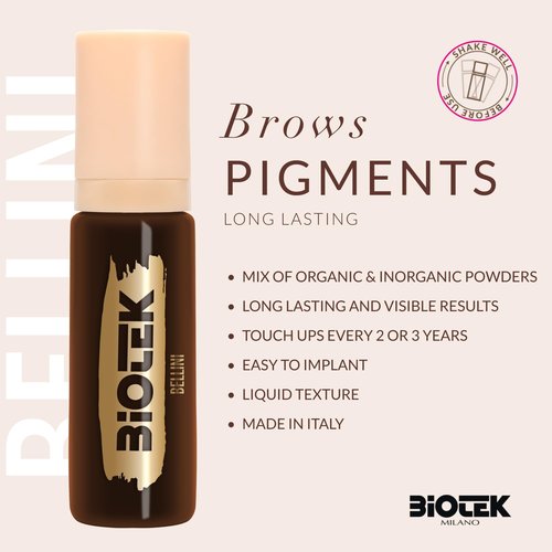 BIOTEK Brow Pigment Color for Long Lasting Makeup - Hybrid Long Lasting - Made in Italy (Bellini)