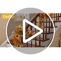 Sunflower Garland for Mantel & Fireplace - Fall Decor, 6ft, Pumpkin & Autumn Leaves, Variation CR26034S