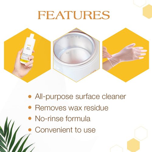 GIGI Sure Clean Wax Remover – All-Purpose Surface Cleaner for Wax Residue Removal, 8 fl oz
