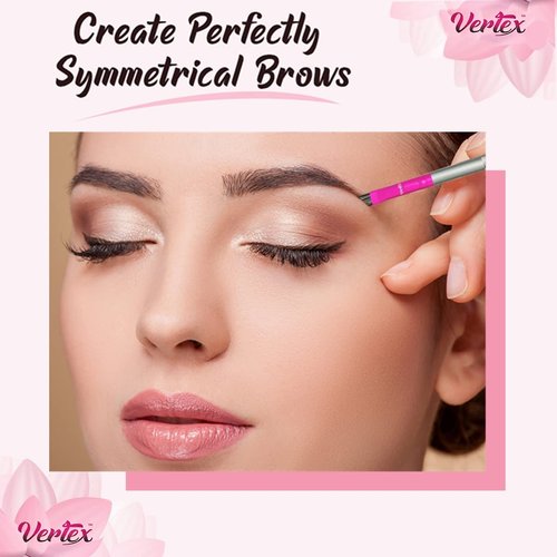 Skiennix Firm Eyebrow Brush Kit - Waterproof Pomade Applicator for Precise Contouring | 2-Piece Set