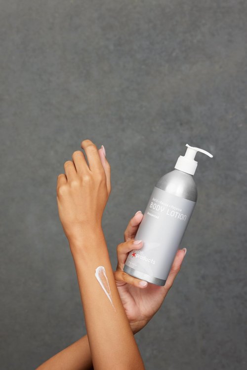 Plaine Products Eco-Friendly Lotion - Unscented - Sulfate/Paraben/Phthalate Free, 16oz (Refillable Aluminum Bottle with Pump)