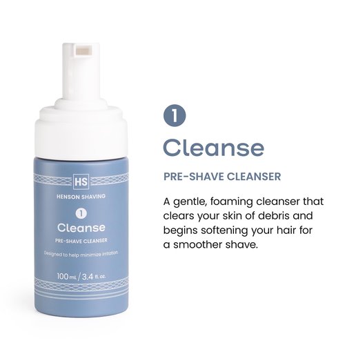 Henson Shaving Skin Care Combo – 3-Step Shaving Kit for Men with Cleanser, Shaving Cream & Post-Shave Balm – Gentle Grooming Kit for Smooth, Irritation-Free Shaves – 3.4 oz Each