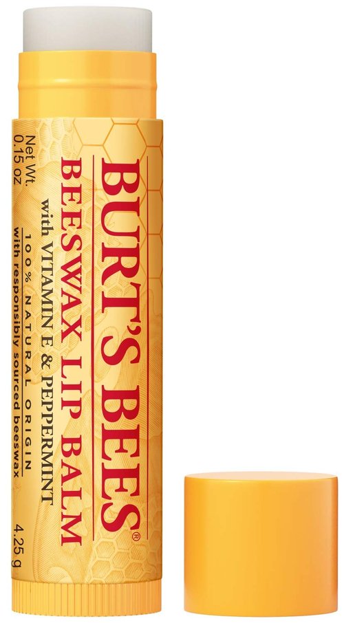 Burt's Bees Lip Balm - 100% Natural Moisturizing Care with Vitamin E & Peppermint Oil | 4 Pack Holiday Gift