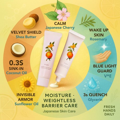 Demiki Shea Butter Hand Cream - Nourishing Lotion for Dry, Cracked Hands | Travel Size 2pcs (50g x 2)