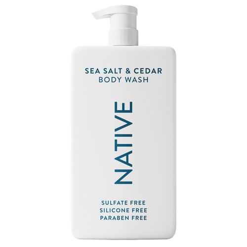 Native Sulfate Free Body Wash Contains Naturally Derived Ingredients | for Women & Men| Sea Salt & Cedar, 36 oz