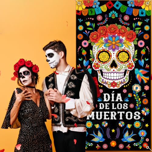 Día de los Muertos Door Banner – Day of the Dead Decor for Mexican Celebrations