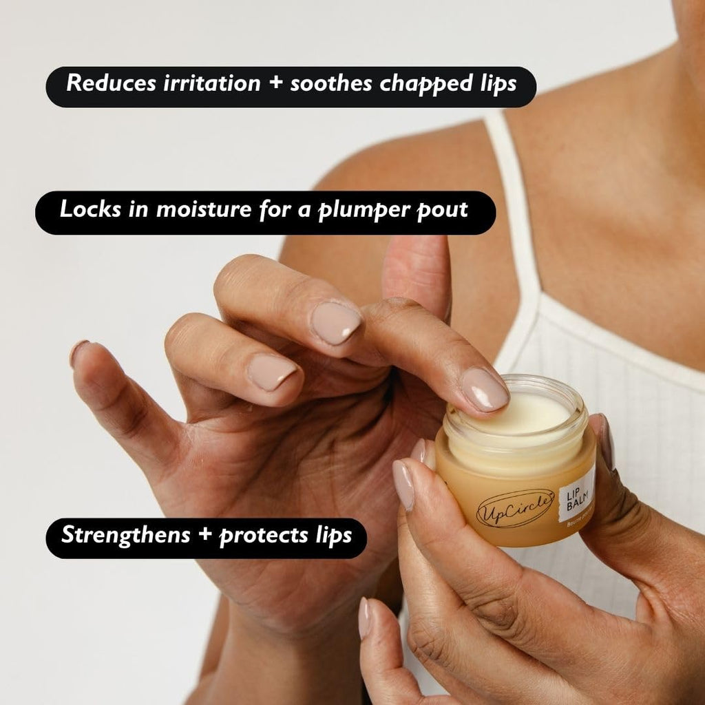 UpCircle Lip Balm - Hydrating & Plumping Formula with Hemp Seed Oil & Shea Butter 15ml | Natural, Vegan & Cruelty-Free