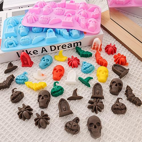 Halloween Silicone Baking Molds 5-Piece Set for Chocolate, Fondant & Candies