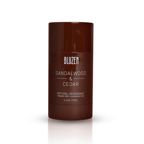 BLUZEN Natural Deodorant - Sandalwood & Cedar, Aluminum-Free, Paraben-Free, All-Day Protection for Sensitive Skin