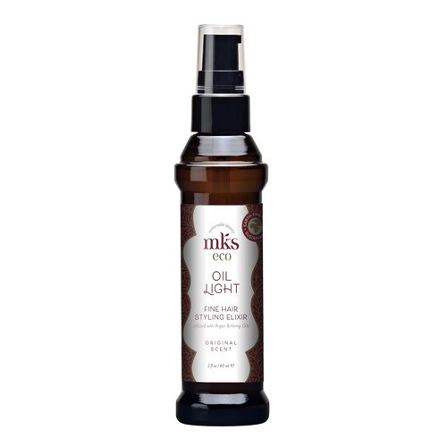 MKS Eco Oil Light - Hair Styling Elixir with Moroccan Argan & Hemp Seed Oil - 2 fl oz | Nourishes Fine Hair, Controls Frizz, Vegan & Cruelty-Free