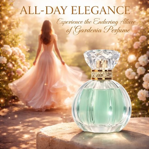Floral Eau de Parfum for Women - Long-Lasting Natural Fragrance Spray | Elegant Daily Wear Gift, 1.7 Fl Oz (Gardenia)