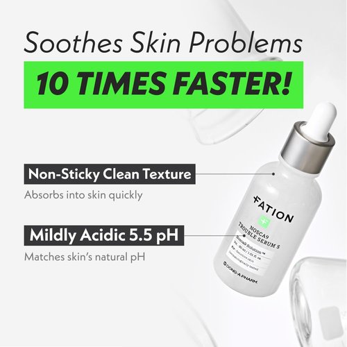 NOSCA9 Soothing Serum S - Rapid Hydrating Calming Serum with 5-Layer Ceramide Complex &Fresh Centella Asiatica, Advanced Barrier Repair for Sensitive Skin Korean Skin Care (1.01 Fl Oz (Pack of 1))