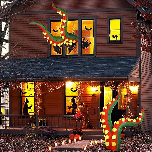 Halloween Inflatable Lighted Octopus Tentacle - Style E, 5.6 ft Tall Outdoor Decor