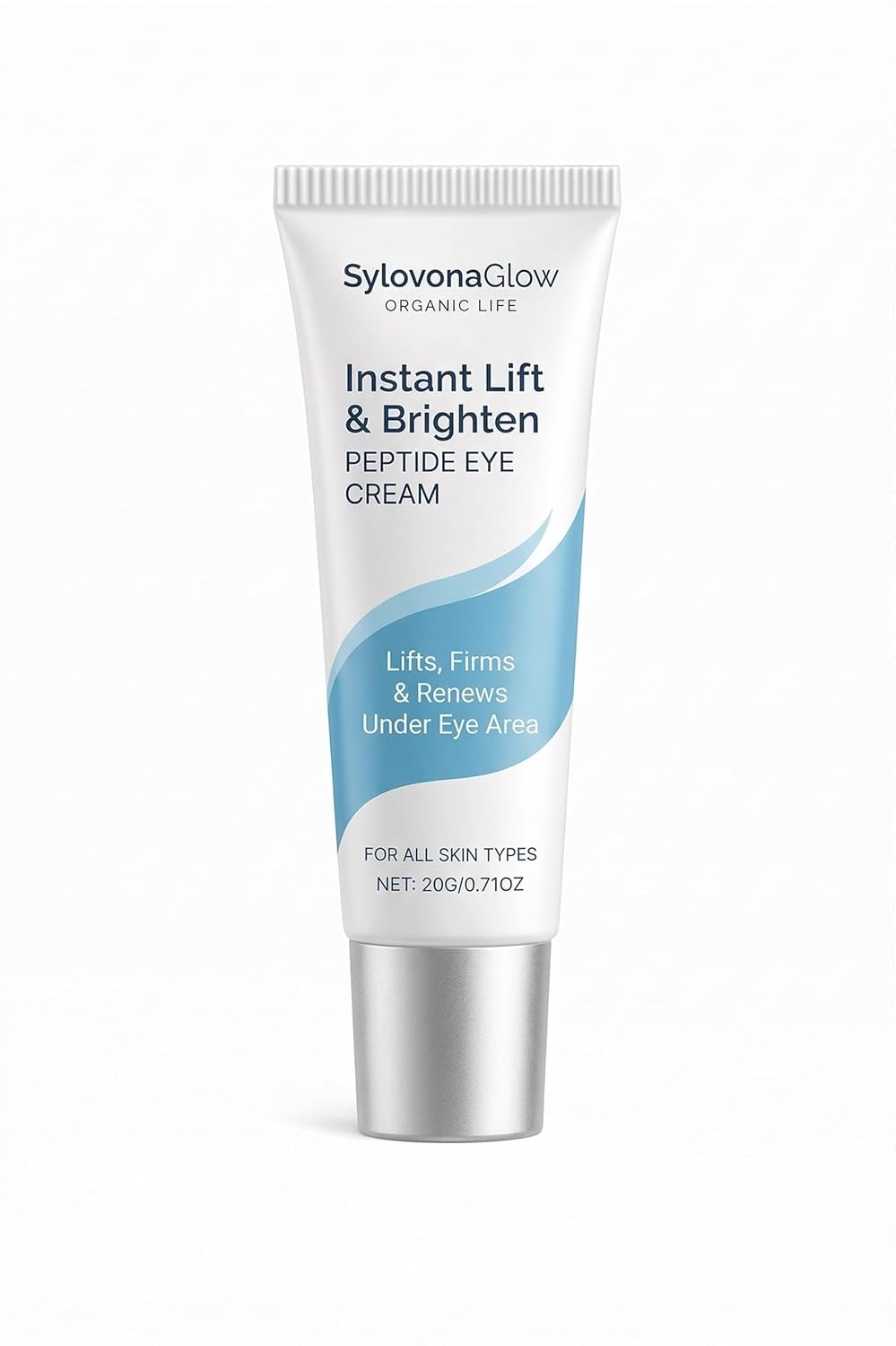 Sylovona Glow Peptide Eye Cream - Instant Lift & Brighten, Reduces Puffiness 15ml