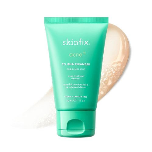 Skinfix 2% BHA Cleanser - Clears Acne Blemishes & Blackheads - 1 oz - Fragrance-Free, Vegan & Cruelty-Free
