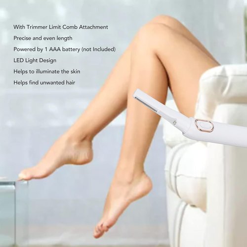 Skiennix Bikini Trimmer - Portable Electric Shaver with LED Light for Gentle Grooming | Dry Use