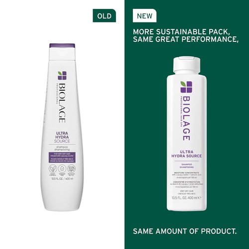 Biolage Ultra Hydra Source Shampoo & Conditioner Set - Deeply Hydrates & Controls Frizz for Very Dry Hair | Silicone-Free & Vegan