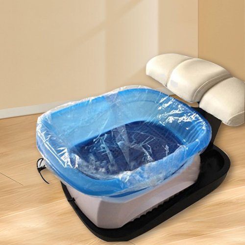 Transparent Pedicure Liners Disposable, Pedicure Bowl Liners with Elastic Band, Unbreakable Foot Bath Pedi Liners Disposable, Fits Most Pedicure Tub, for Pedicure Foot Spa Home Use (25pcs)