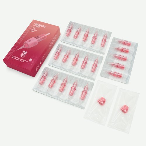 20Pcs Disposable Tattoo Cartridge Needles 1RL 0.3mm Round Liner Long Tape Permanent Makeup Eyebrows Eyeliners Lip Microblading Supplies for Rotary Tattoo Pen (1001RL(0.30mm))