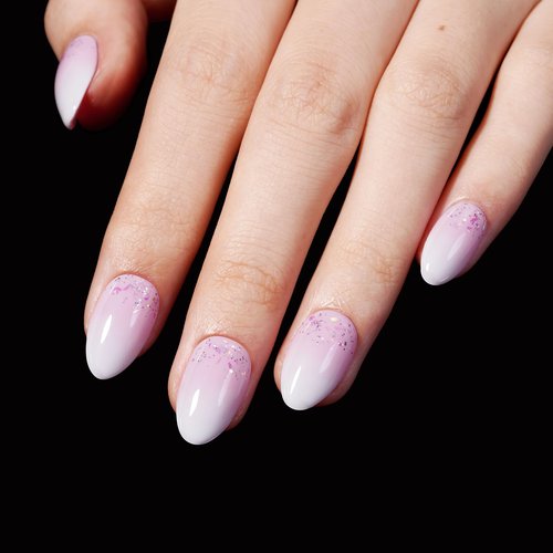 AILLSA Short Almond Nail Tips 450PCS Acrylic Gel Double-sided Matte Clear Pre-Buff Gel Nail Tips No Need Base Coat Press on Nails Tips for Extension 15 Sizes